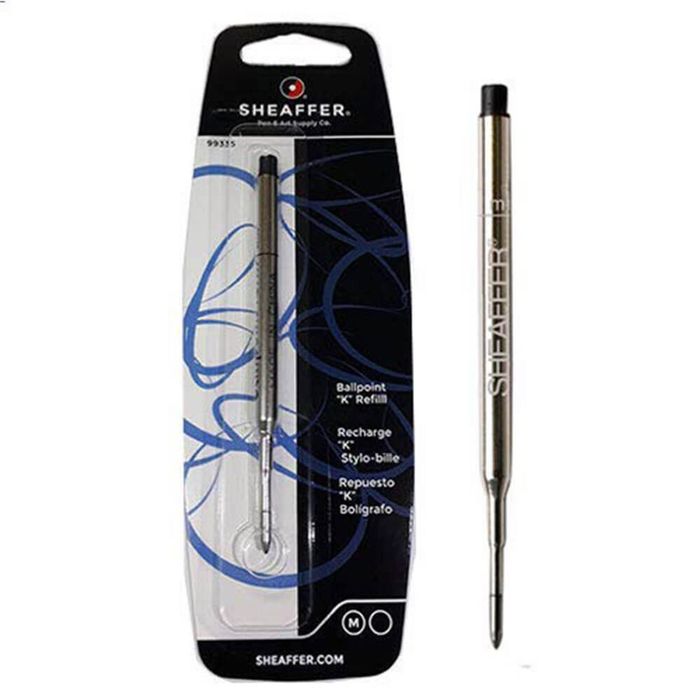 Medium K Metal Single Ballpoint Pen Refill (Black)