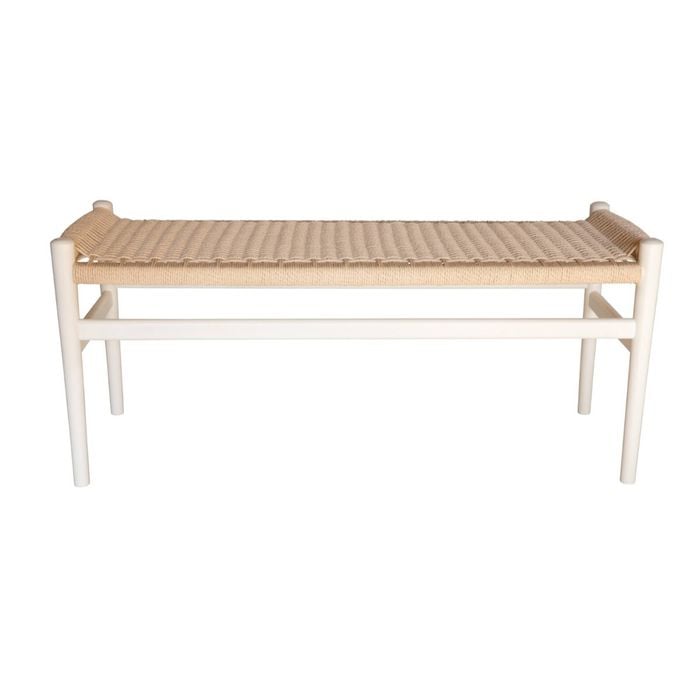 Sk Designer Living | Replica Jorgen Baekmark J83b Bench Seat | 110cm - Bone White & Natural