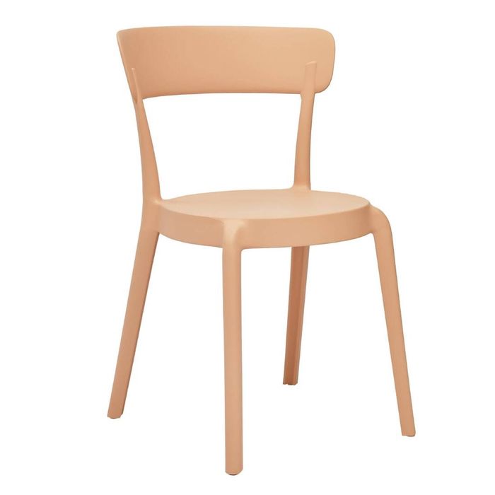 Bolero Mila Cafe Chairs Light Salmon (2 Pack) - DX975