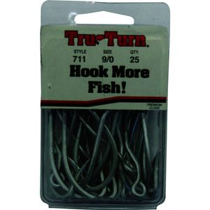 Tru Turn 711 Forged Perma Streel Cone Cut Fishing Hook 25pk 9/0