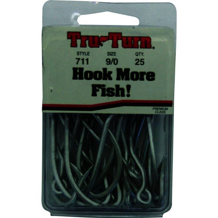 Tru Turn 711 Forged Perma Streel Cone Cut Fishing Hook 25pk 9/0