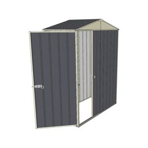 Build-a-Shed 1.5 x 0.8 x 2.3m Single Sliding Door Gable Shed with Single Hinged Side Door - Grey