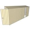 Build-a-Shed 0.8 x 4.5 x 2m Hinged Door Tunnel Shed with Single Sliding Side Door - Cream