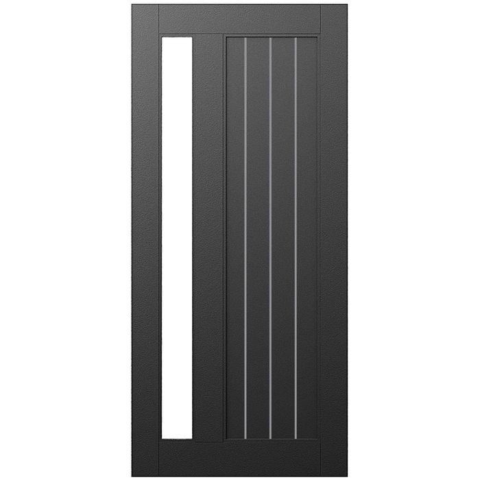 Parkwood 2040 x 820 x 41mm Aluminium Thermtek Clear Glass Entrance Door