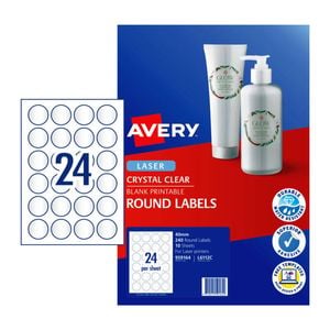 AVERY Laser Label Rd Clear 40mm Pack of 240