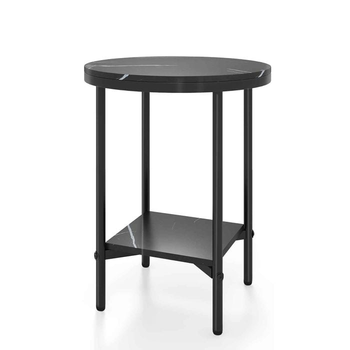 Costway Modern End Table Accent Side Nightstand Storage Black