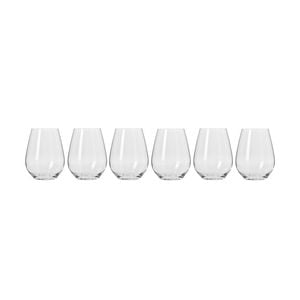 6pc Krosno Harmony 440ml Stemless Wine Glass Set - Clear