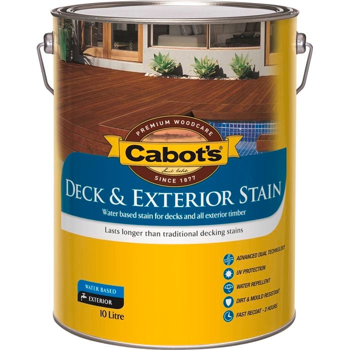 Cabot's 10L Jarrah Water Based Deck And Exterior Timber Stain