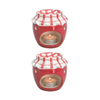 2x Urban Products Jam Jar Oil Burner Red Ceramic Candle Holder 9cm