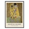 Galrie Gustav Klimt's The Kiss Art Print Iconic Symbolist Masterpiece for Your Home, Black Frame, 70 x 100cm (28 x 40inch)