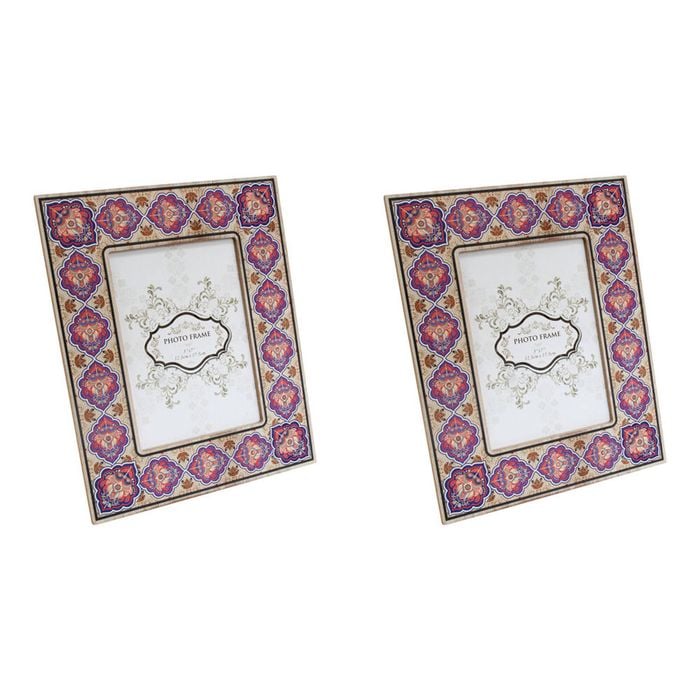 2PK LVD Wooden Glass Picture/Photo Decor Frame 5x7 21.5x26.5x1.5cm Sari