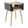 Sheena Side Table Bedside Shelf Square Black