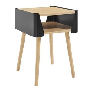 Sheena Side Table Bedside Shelf Square Black