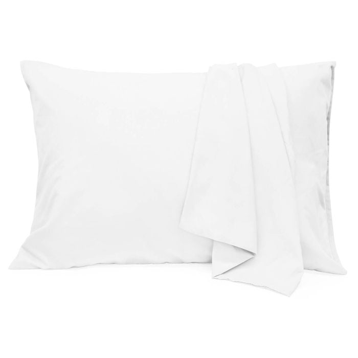 LINENOVA 2PCS Hotel Quality Premium Mircrofiber Pillowcases - King , White