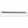 vidaXL Dog Cage with Roof and Door Kennel Animal House Grey Galvanised Steel 12x2x2 m