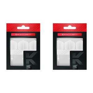 6pc Target K-Flex Moulded Dart Flight & Shaft No.2 Short - Clear