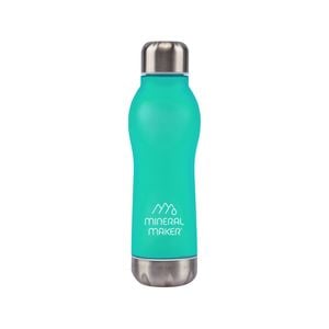 Mineral Maker MORBIDO Green Alkaline Filter Water Bottle + a Mineral Stone Pouch
