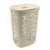 EzyStorage 62.5L Beige Fleur Laundry Hamper With Lid