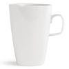 Olympia Whiteware Latte Mugs Porcelain Round White 400ml 14oz 12 Pack