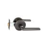 Schlage Graphite Medio Plus Series Alba Passage Lever Set with QuickFix
