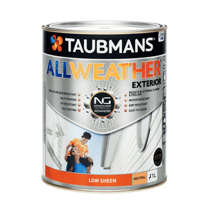 Taubmans 1L Neutral Low Sheen All Weather Exterior Paint