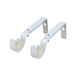 Pillar White 25/32mm Adjustable Universal Curtain Rod Bracket