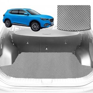 6D Diamond Car Boot Mat for MG HS 2018-Current-Cargo Mat-Grey-Outback GT