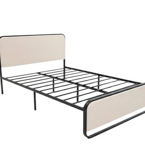 Haisla Velvet Bed Frame Cream - Queen