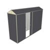 Build-a-Shed 0.8 x 3 x 2.1m Gable Single Sliding Side Door Shed - Grey