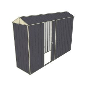 Build-a-Shed 0.8 x 3 x 2.1m Gable Single Sliding Side Door Shed - Grey
