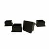 Surface Gard 50mm Black Square Internal Plastic Chair Tips - 4 Pack