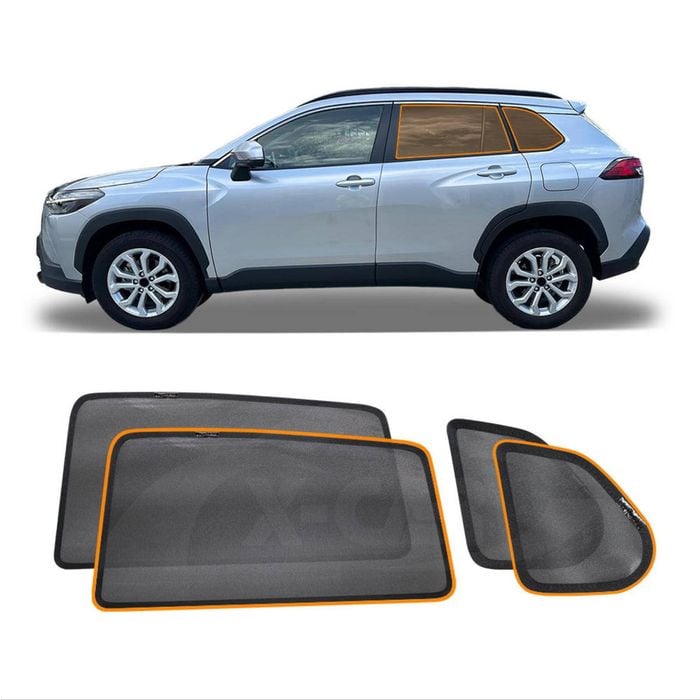 Port Rear Window Sun Shade for Toyota Corolla Cross 2022-Onwards Car Sun Blind Mesh