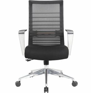 Lorell Conference Horizontal Mesh High Back Fabric Swivel Chair Seat Black
