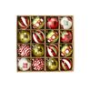 Catzon 16 Pcs Christmas Balls 6CM Painted Ornaments for Xmas Tree Garland Decor-Red Green