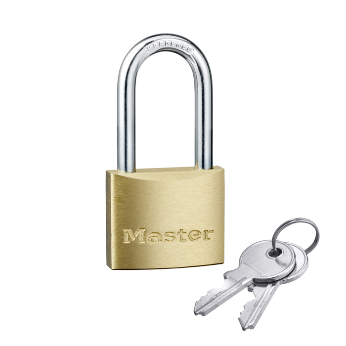 Master Lock 40mm Brass Long Shackle Padlock 