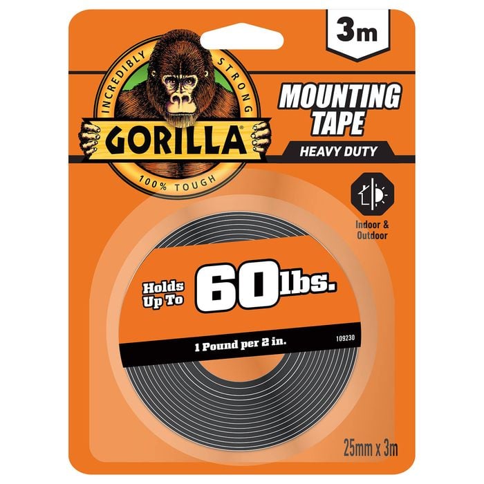 Gorilla 3.04m Black Double Sided Mounting Tape