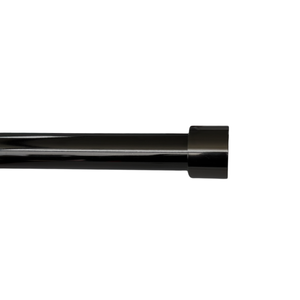 Pillar 25mm Gun Metal Grey Curtain Rod Finial Cap - 2 Pack