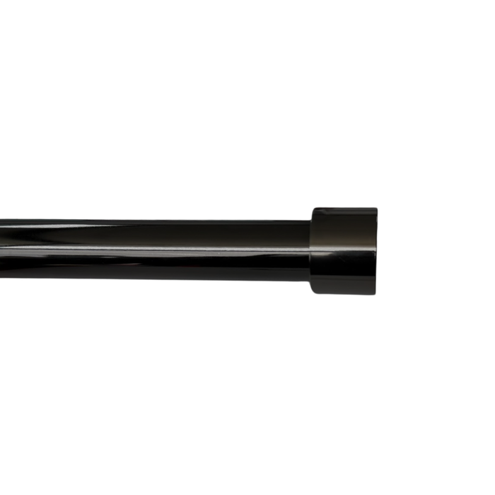 Pillar 25mm Gun Metal Grey Curtain Rod Finial Cap - 2 Pack