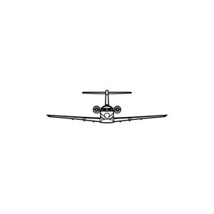 Ignite Laser Pilatus PC-24 - 2024 Model Versatile Light Jet Silhouette Metal Wall Art Rustic Metal 15.7 inch - 40 cm