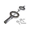 116cm Olympic Eye Rod Barbell Bar - 360° revolving handles