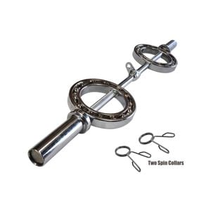 116cm Olympic Eye Rod Barbell Bar - 360° revolving handles