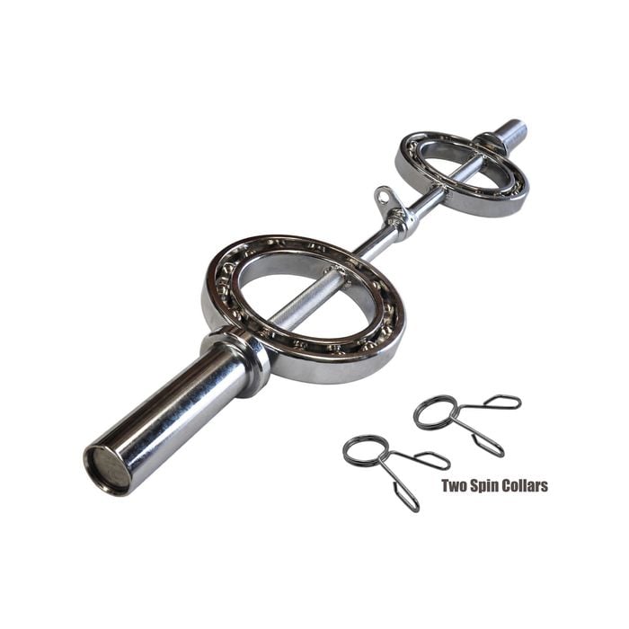 116cm Olympic Eye Rod Barbell Bar - 360° revolving handles