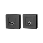 Lemaar Black Flat Square Double Cylinder Deadbolt