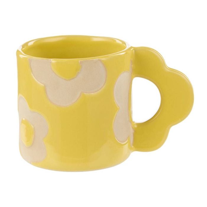 Emporium Posey 400ml Flower Mug - Yellow