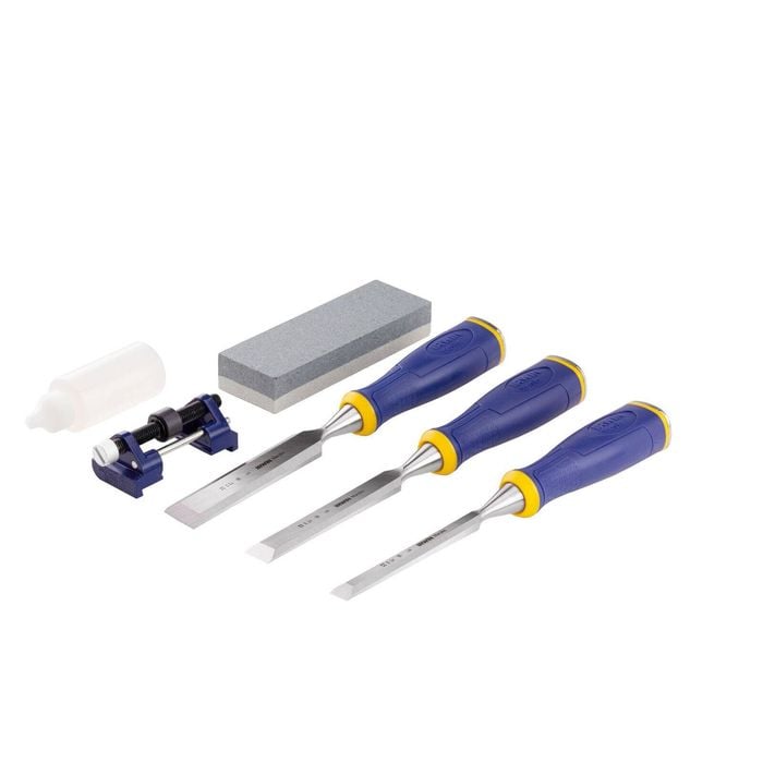 IRWIN Marples MS500 3 Piece Wood Chisel Set with Sharpening Kit 10507931