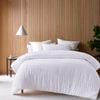 Accessorize Bedroom Collection Queen Seersucker White Quilt Cover Set