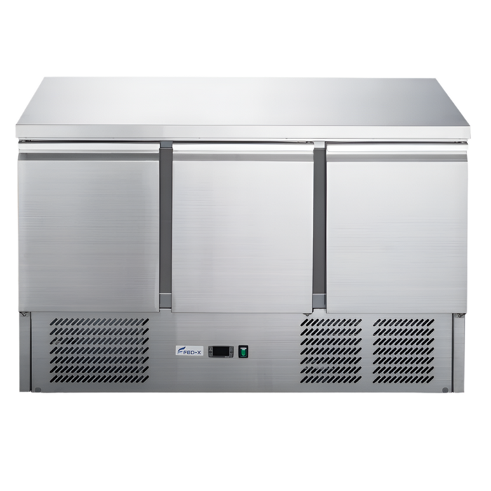 FED-X Stainless Steel Compact Workbench Fridge Static Cooling 218L XGNS1300B