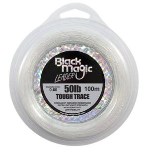 Black magic tough trace monofilament fishing leader 50lb