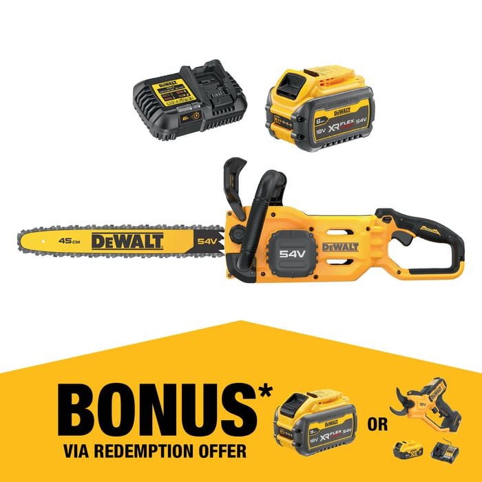 DeWALT 54V 45cm Chainsaw Cordless Kit DCMCS574T1-XE