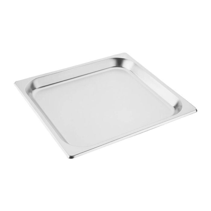Vogue Gastronorm Tray Stainless Steel 2/3 Gn 20mm 1.35l Commercial Kitchen Food Storage
